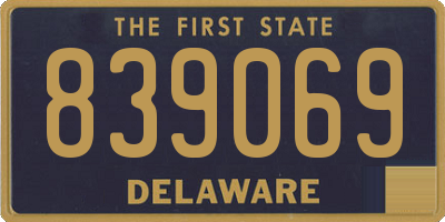 DE license plate 839069