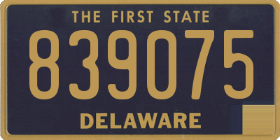 DE license plate 839075