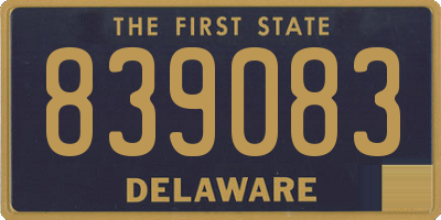 DE license plate 839083
