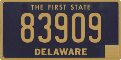 DE license plate 83909