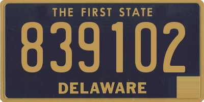 DE license plate 839102