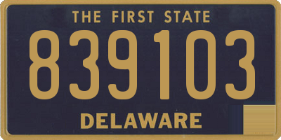 DE license plate 839103