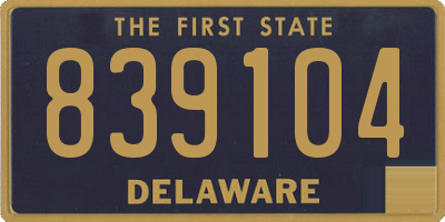 DE license plate 839104