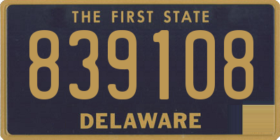 DE license plate 839108