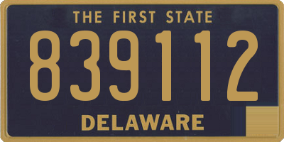 DE license plate 839112