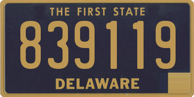 DE license plate 839119