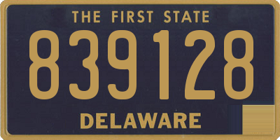 DE license plate 839128