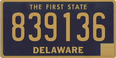DE license plate 839136