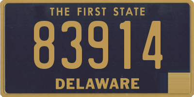 DE license plate 83914
