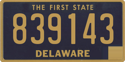 DE license plate 839143