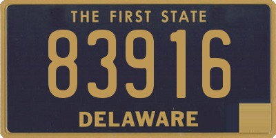 DE license plate 83916