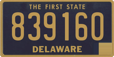 DE license plate 839160