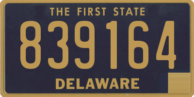 DE license plate 839164