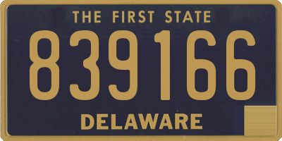 DE license plate 839166