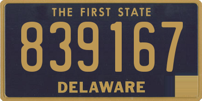 DE license plate 839167