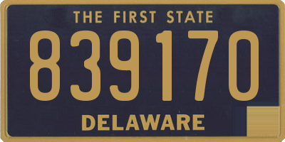 DE license plate 839170