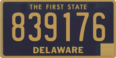 DE license plate 839176