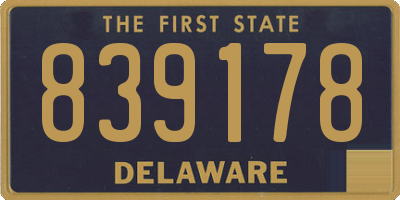 DE license plate 839178