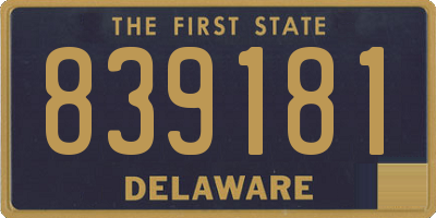 DE license plate 839181