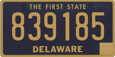 DE license plate 839185