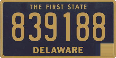 DE license plate 839188