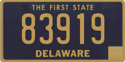 DE license plate 83919
