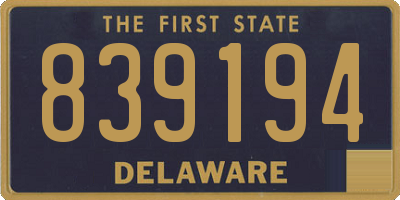 DE license plate 839194
