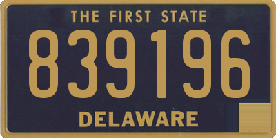 DE license plate 839196
