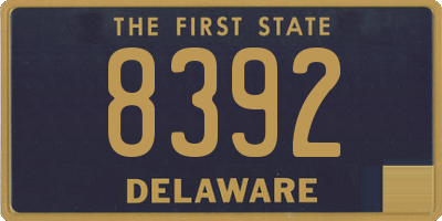 DE license plate 8392