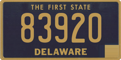 DE license plate 83920