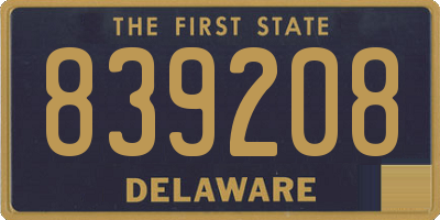 DE license plate 839208