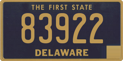 DE license plate 83922