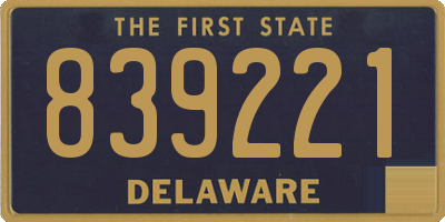 DE license plate 839221