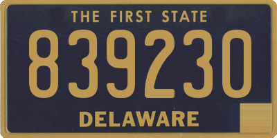 DE license plate 839230