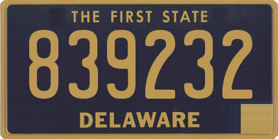 DE license plate 839232