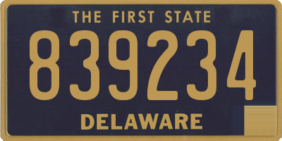 DE license plate 839234