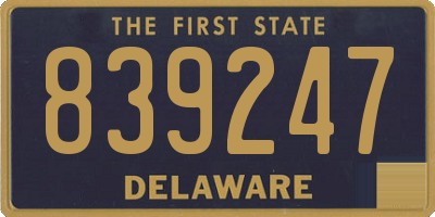 DE license plate 839247