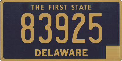 DE license plate 83925