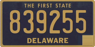 DE license plate 839255