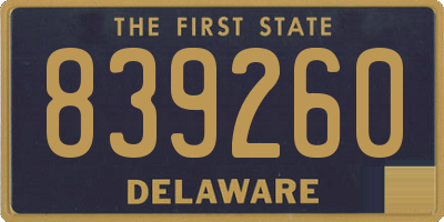 DE license plate 839260