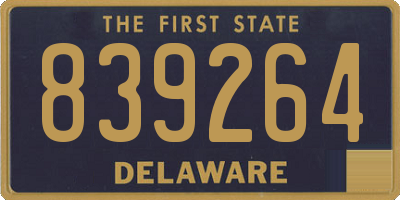 DE license plate 839264