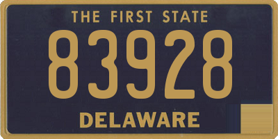 DE license plate 83928