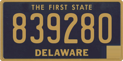 DE license plate 839280