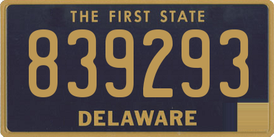 DE license plate 839293