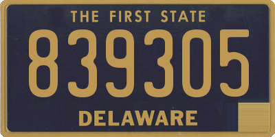 DE license plate 839305