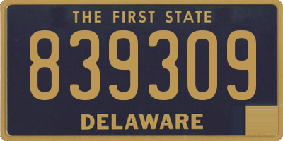 DE license plate 839309