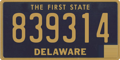 DE license plate 839314