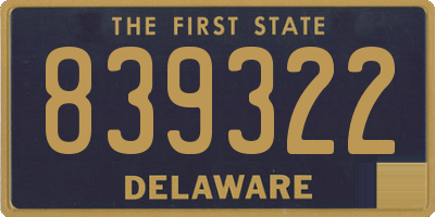 DE license plate 839322