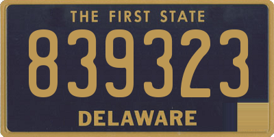 DE license plate 839323