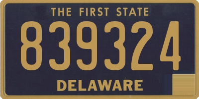 DE license plate 839324